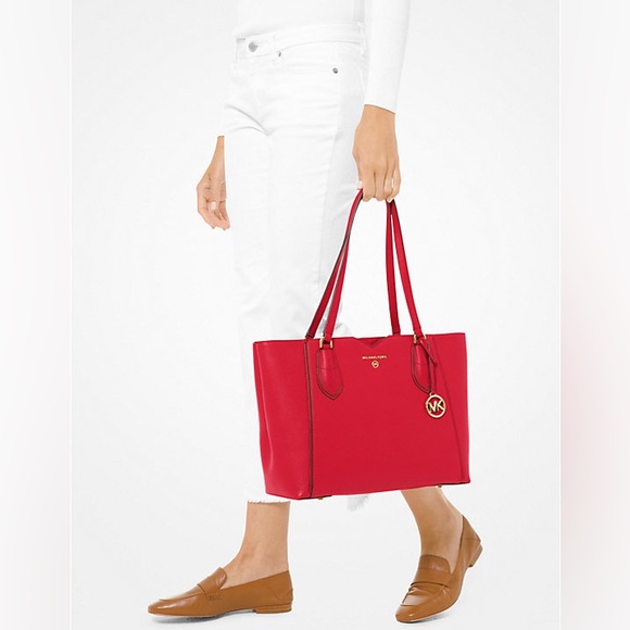 🪧 WEEKLY STEAL 🪧 Authentic Michael Kors “Mae” Medium Pebbled Leather Tote Bag - Picture 12 of 15